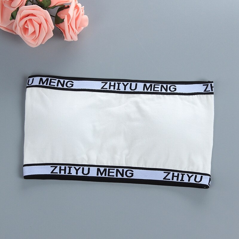 Filles Soutiens-gorge Sans Bretelles pour Les Adolescents Sous-Vêtements Adolescent Formation Hauts De Soutien-Gorge Tube Filles Poitrine Wrap Bandeau Sous-Vêtements La Puberté Vêtements: White Tube Top