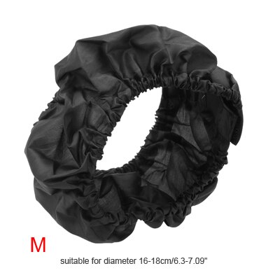 1pz di nylon Del Panno Del bambino Passeggino Ruote Copertura Elastico 12-25 centimetri di Diametro pianoforte anti Polvere/Acqua Carrozzina carrello Ruote Protegge La Copertura: nero M