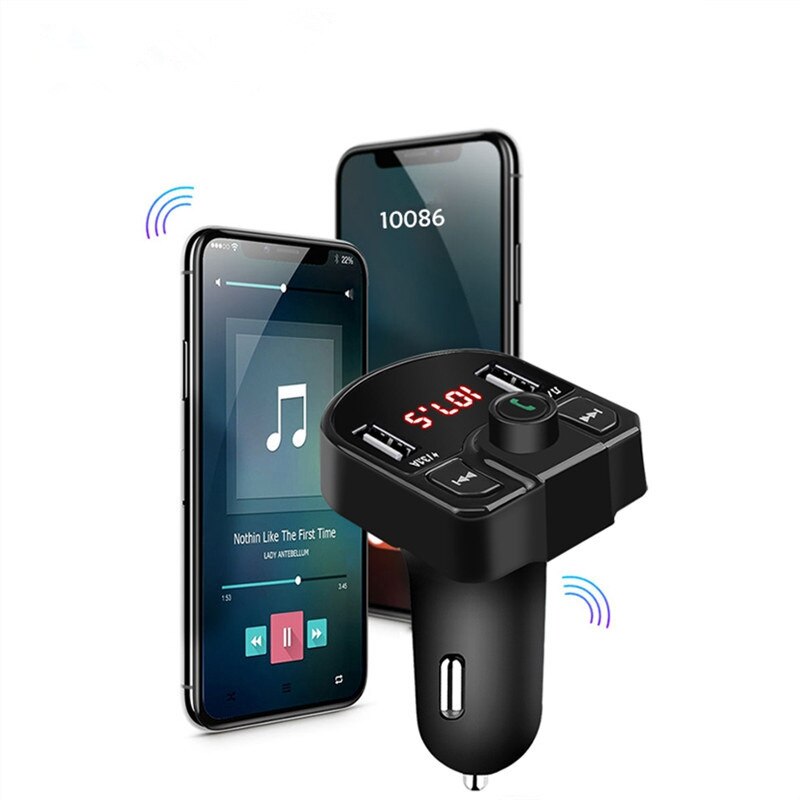 Reproductor MP3 Bluetooth para coche, receptor inalámbrico manos libres, modulador, Cargador USB Dual para coche, Kit de coche 3.1A, transmisor FM, tarjeta TF, disco U