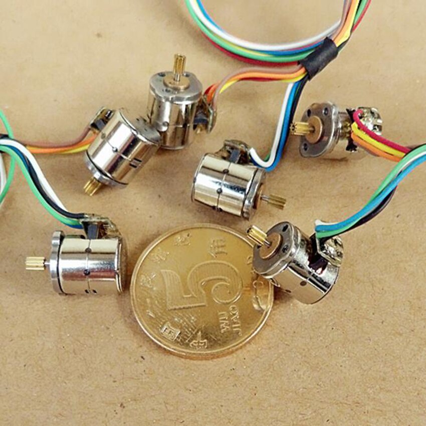 1Correct 4 Wire 2 Phase Miniature stepper motor micro stepping motor (diameter:8 mm ,Height:8.2 mm)