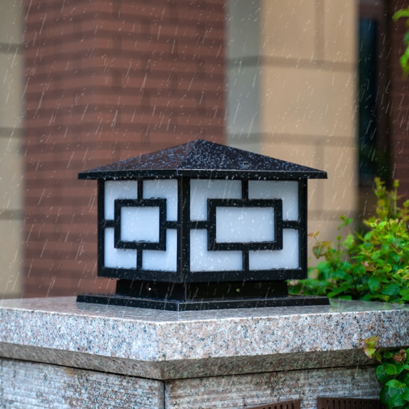 Popular europe square pillar lamp outdoor retro wa... – Grandado