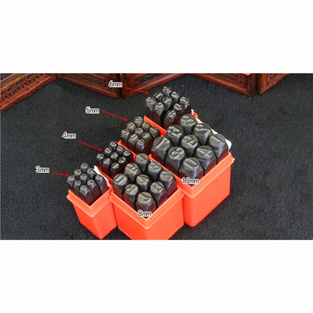 Stamps Digital Punch Letter/Numbers Set Punch Steel Metal Die Tool Case Craft DIY