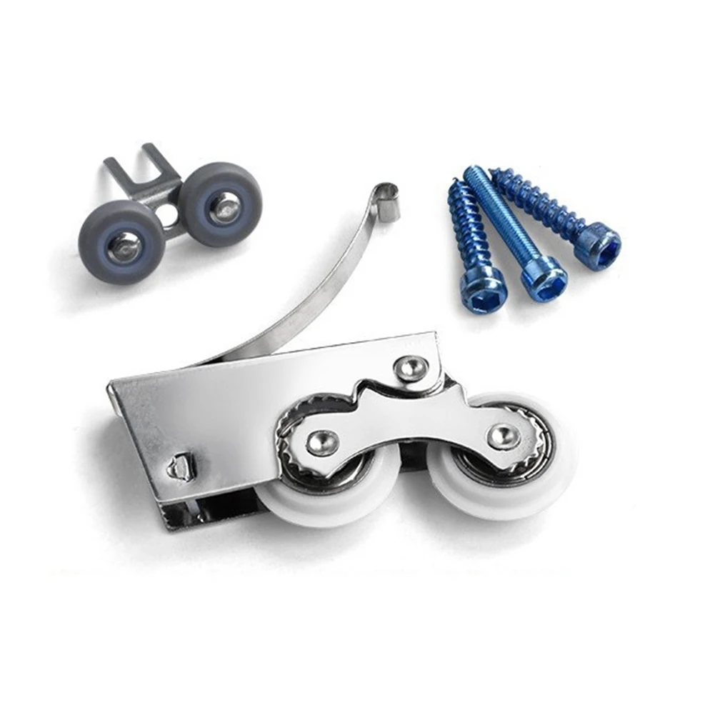 Schuifdeur Roller Dubbele Wiel Garderobe Deur Katrol Roller Stille Schuifwiel Katrol Kast Schuifwiel Hardware: Roze