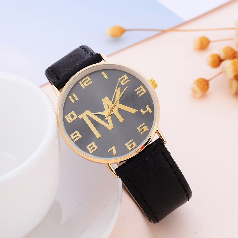Top luksusmærke simpelt casual quartz ur kvinder rosenrød guld læderrem ure dame armbåndsur ur