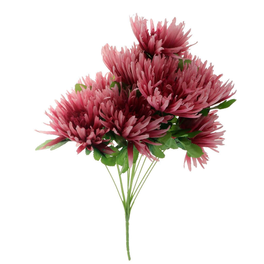 Zijde Grave Chrysant Bloem Boeket Arrangement Begraafplaats Graveside Bloemen Decoratie: Rose Red