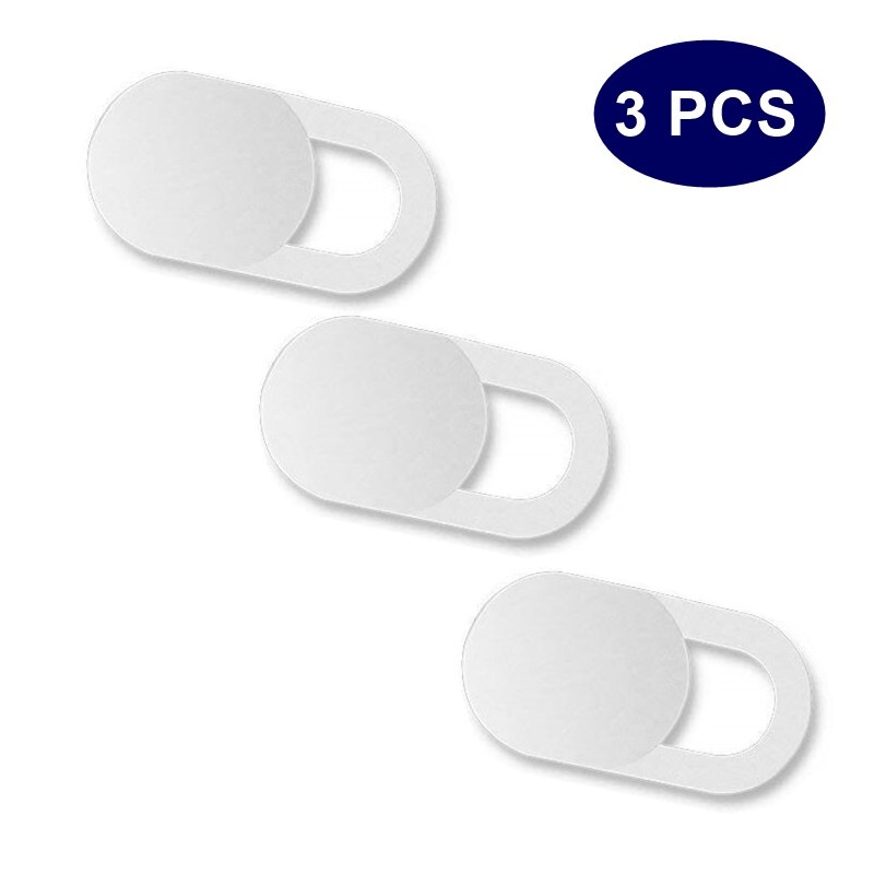 WebCam Cover Shutter Magnet Slider Plastic For iPhone 11 Pro XR XS iPad Web Laptop PC Tablet Camera Mobile Phone Privacy Sticker: round white 3pcs