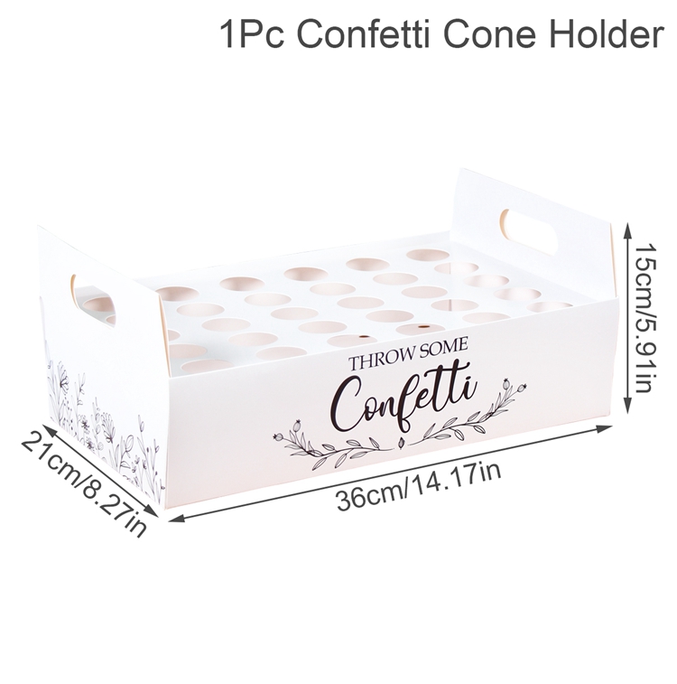 Wedding Confetti Cones Holder For Wedding Decoration Kraft Cone Stand Box Tray Wedding Mariage Deco Natural Wedding Paper Cones: light yellow