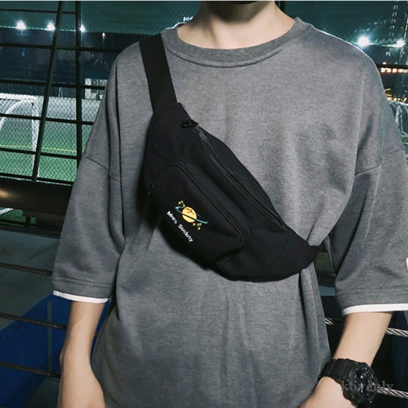 Mannen Taille Tas Voor Vrouwen Banaan Fanny Pack Canvas Riem Tassen Harajuku Borst Zakken Vrouwelijke Toevallige Bum Pack