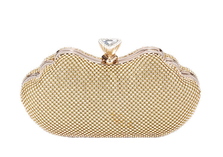 Luxecho Mode Dame Tinnen Parel Diner Tas Hand Met Een Schouder En Schuine Straddle Tas Bruid Party Bag: Lemon yellow