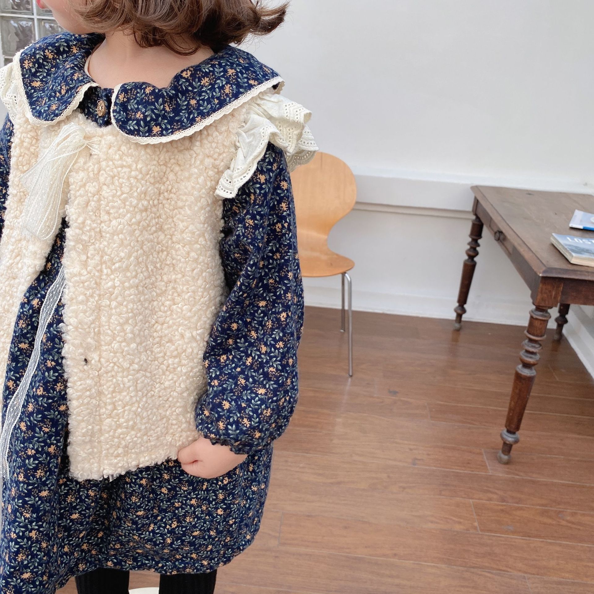 2020 autunno Inverno Nuovo Arrivo Delle Ragazze di Modo Caldo Gilet in mucchio per Bambini di Disegno Coreano Gilet Bambini Gilet di Pelliccia: Beige / 6