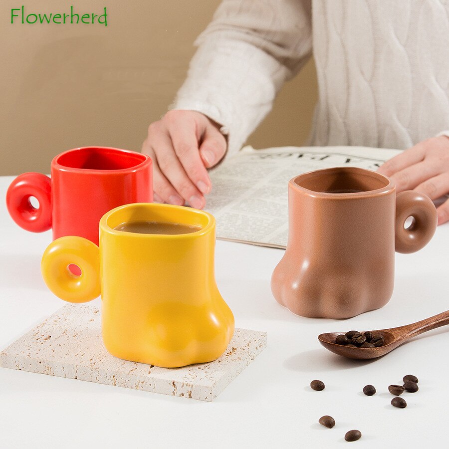 Kat Poot Keramische Mok Hoge-Waarde Koffie Beker Met Handvat Coffeeware Leuke Kat Klauw Keramische Koffie Mok thuis Water Cup
