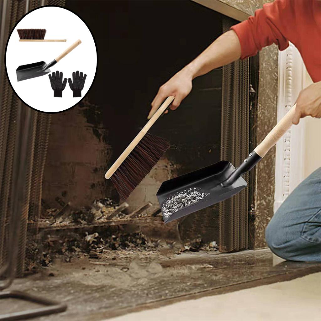 Shovel and Hearth Brush Set, Hearth Tidy Set, Fireplace Shovel and Brush, Fireplace Tool Set, Brush Pan Set, Firepit Tool