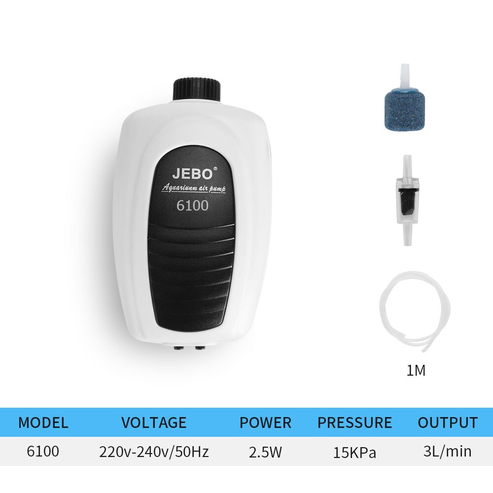 Jebo Fish tank oxygen pump ultra-quiet fish tank oxygenation pump aquarium oxygenation pump 6100 air pump: 6100(one out)