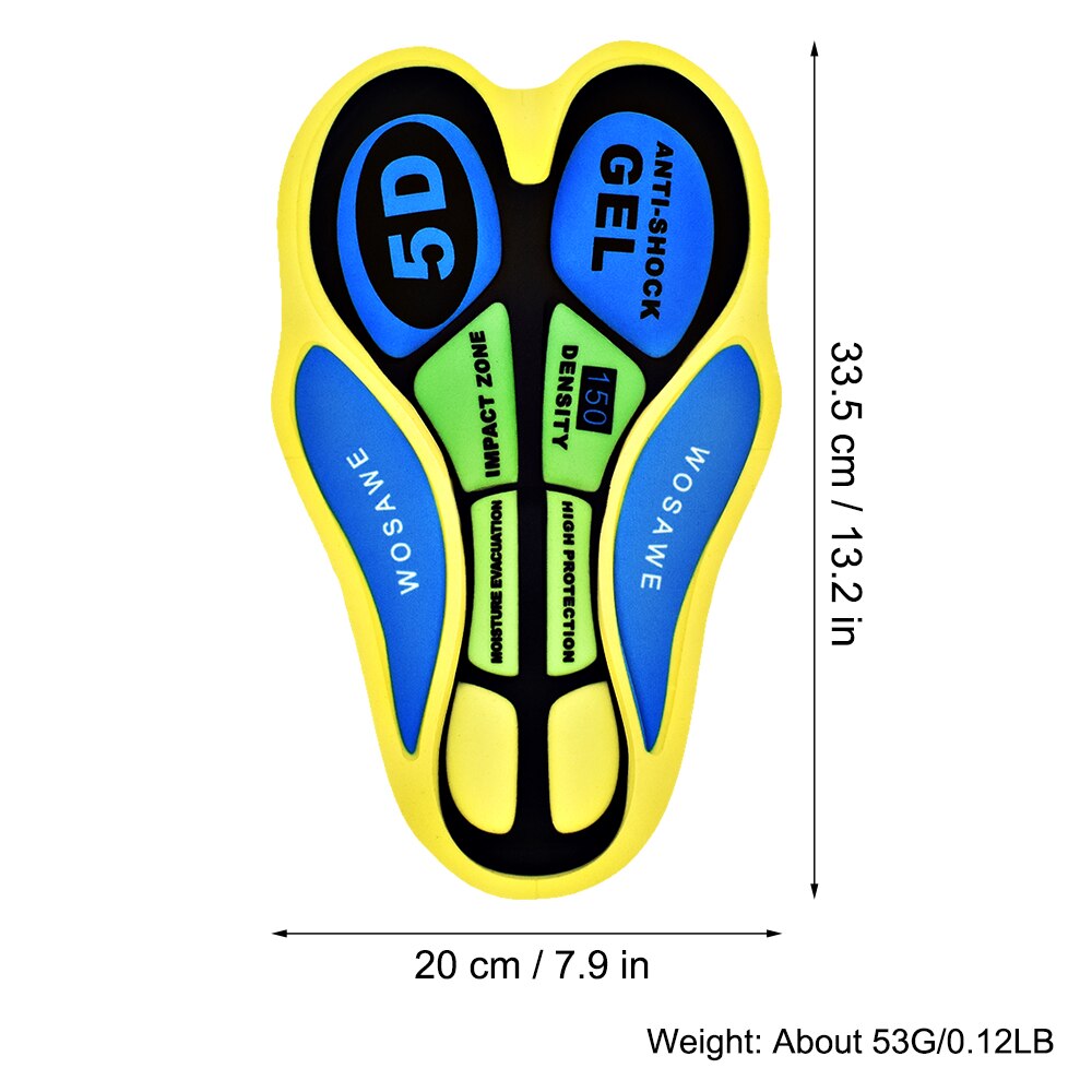 Wosawe Mannen Vrouwen Fietsbroek Kussen 3D Gel Pad Ademende Road Mtb Fiets Rijden Kussen Fietsen Ondergoed Padded