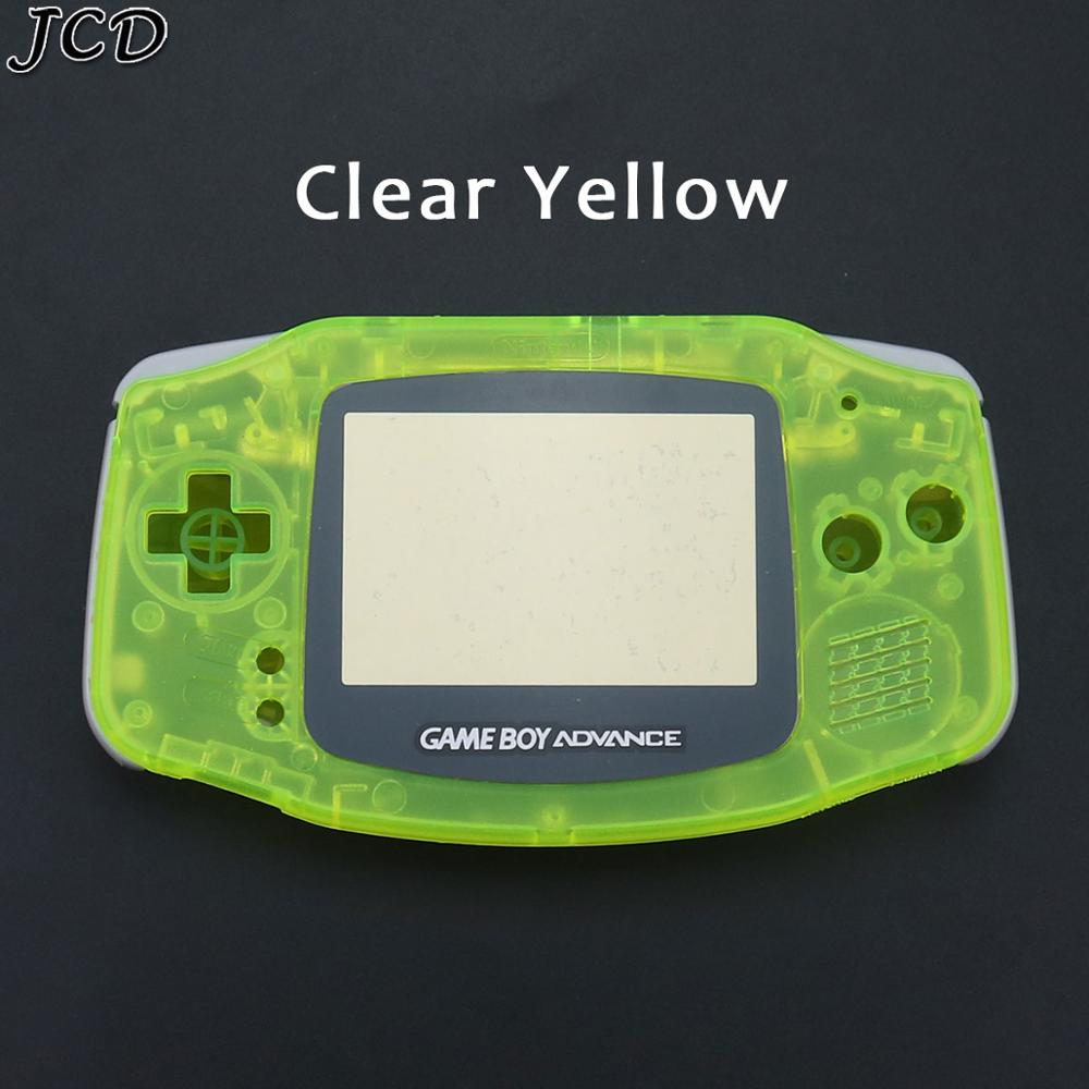 JCD carcasa completa para Nintendo Gameboy GBA funda carcasa rígida con lente de pantalla para consola Gameboy Advance carcasa transparente luminosa