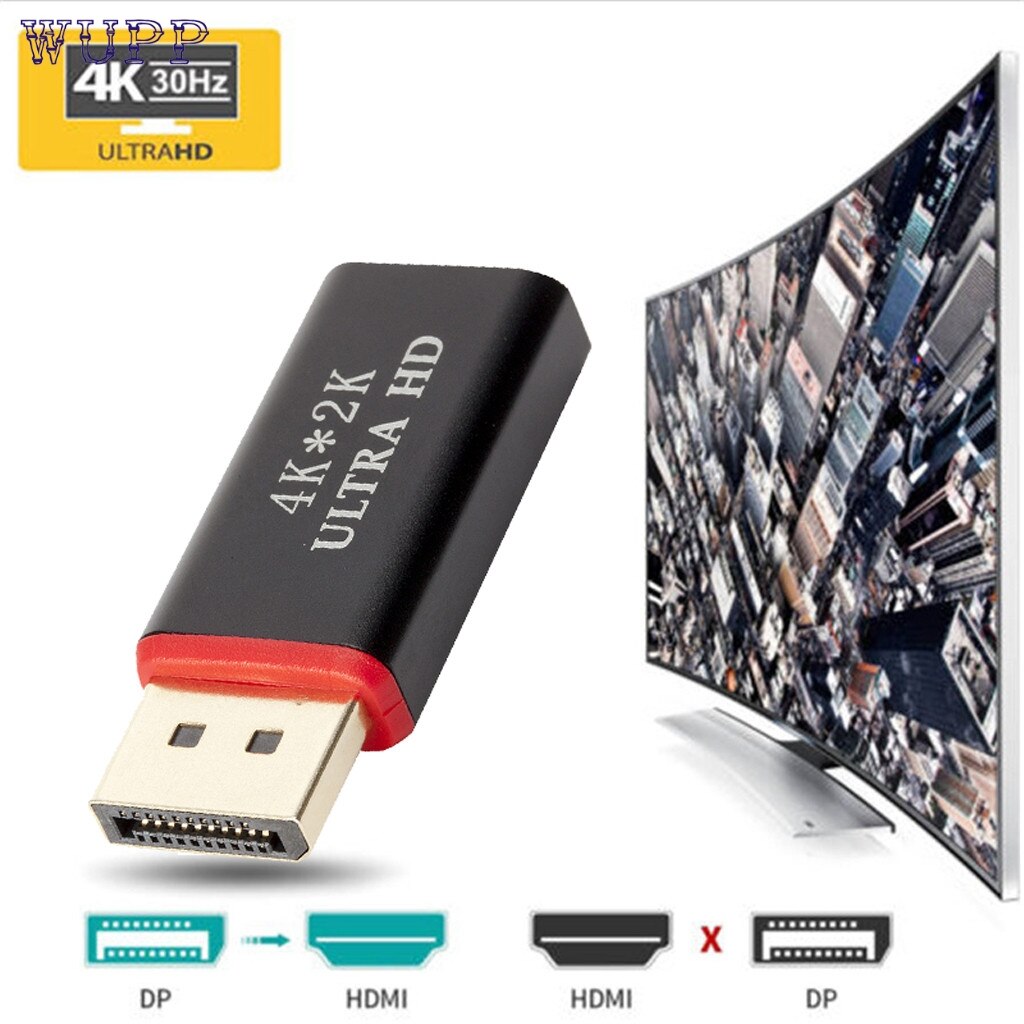 DP ZUM HDMI Konverter 2pc 4K Display Port auf HDMI Stecker auf HDMI Buchse Konverter Adapter Video Audio konverter DisplayPort