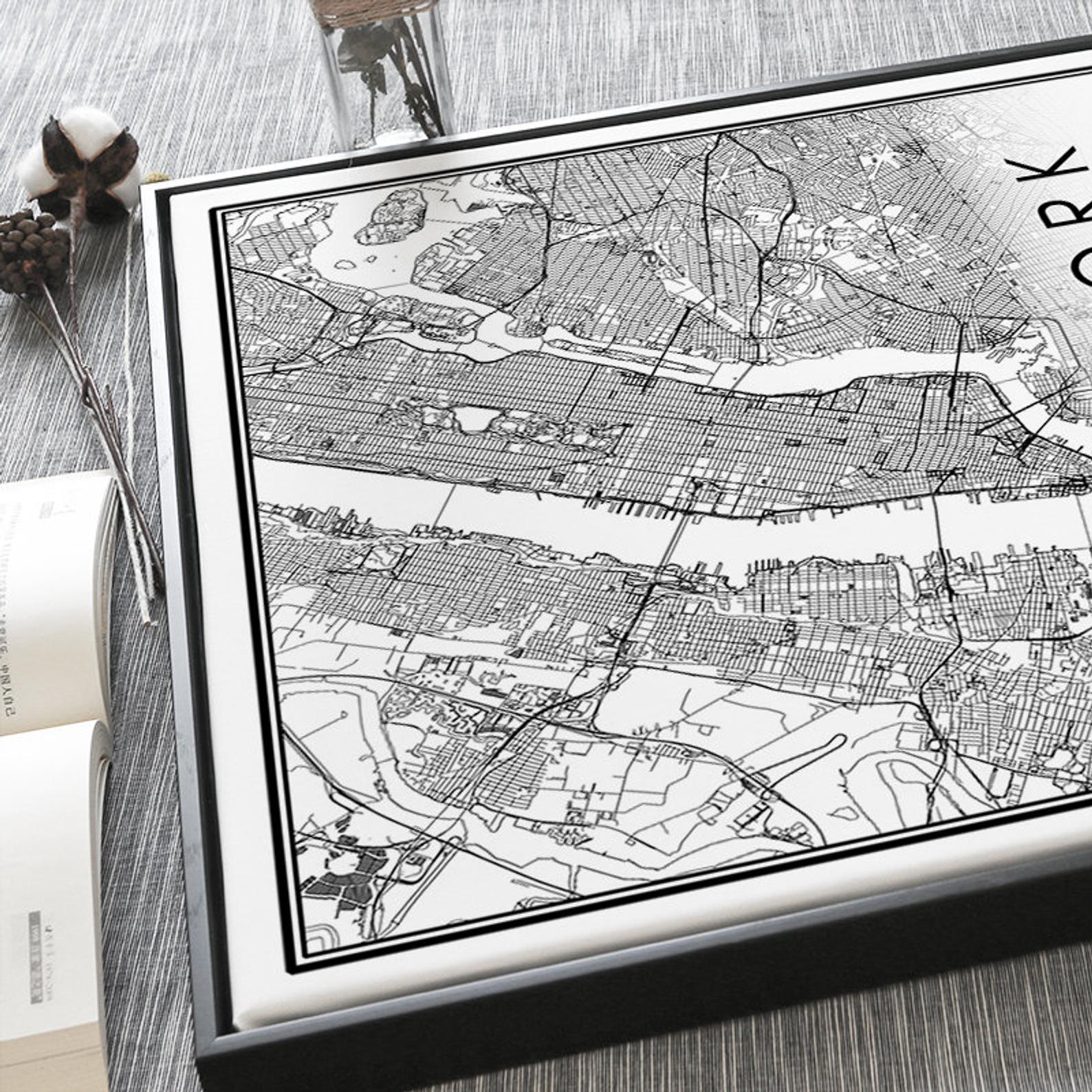 CEBU city map Nordic Living Room Decoration Canvas Poster Modern Home Decor Art Print Painting