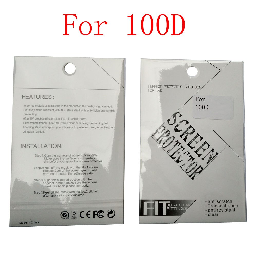 20 stk myk kameraskjermbeskyttelsesfilm for canon 100d 500d 650d 700d 750d 760d 800d 1100d 1300d 1500d 3000d 4000d: 100d