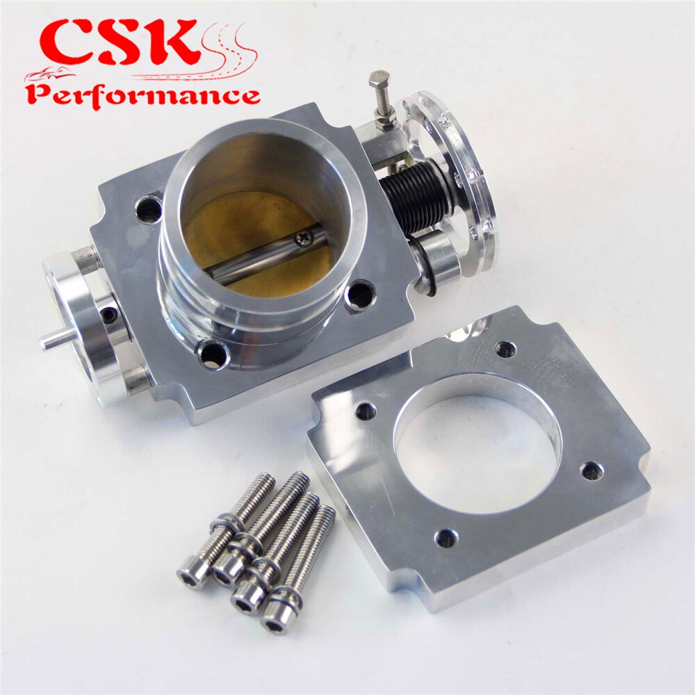 Universal 60mm VQ35TPS Aluminum Throttle Body Intake Manifold Billet Silver/Blue/Red