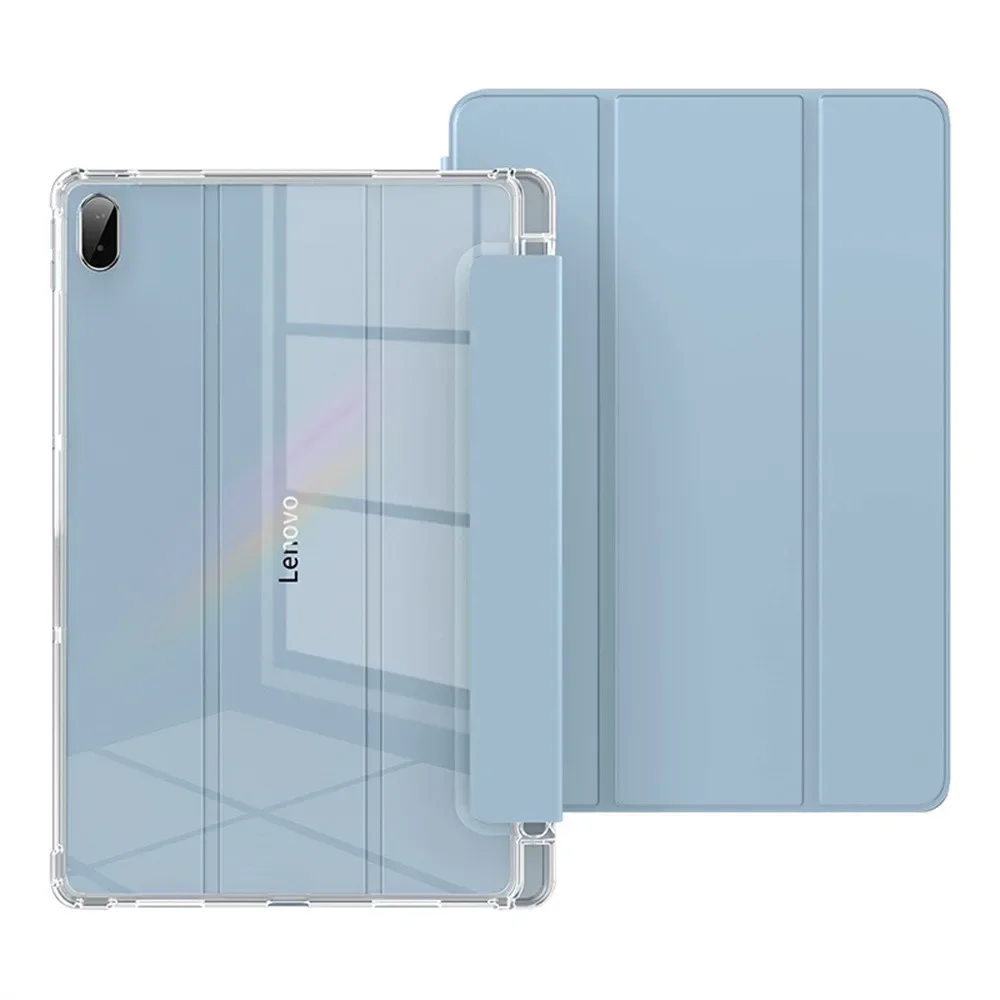 Housse porte-crayon pour tablette Lenovo Tab P11 2e génération M10 Plus 3ème 10.6 Xiaoxin Pad 2022 2024 11 Plus 2023, coque en silicone: Seventeen / WHITE