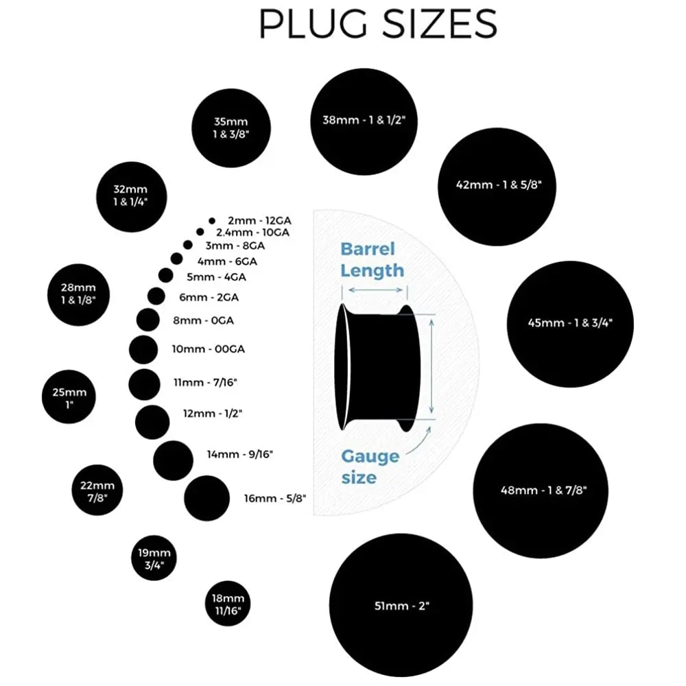 4 bouchons de jauge d'oreille en Silicone épais, blanc et noir, Double évasé, extenseur de selle pour Tunnel de chair, Kit d'étirement de 4mm à 25mm
