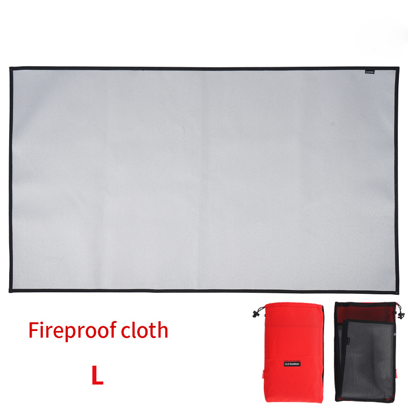 Outdoor Camping Brandwerende Doek Picknick Barbecue Warmte Isolatie Pad Vlamvertragende Siliconen Coating Fiberglass Fire Deken: L