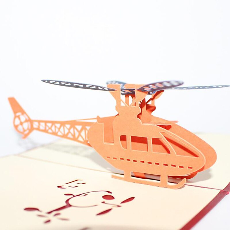 3D Wenskaart Premium Aircraft Model Wenskaarten Verjaardag Ansichtkaarten Kaart Met Envelop Stickers Om Jongen