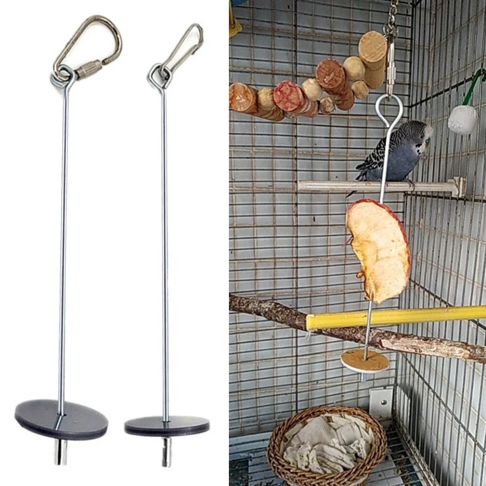 Rvs Vogel Voedsel Houder Papegaai Fruit Vork Hangen Kooi Ondersteuning Papegaai Fruit Groente Feeder Stok Parkiet Vogel Benodigdheden