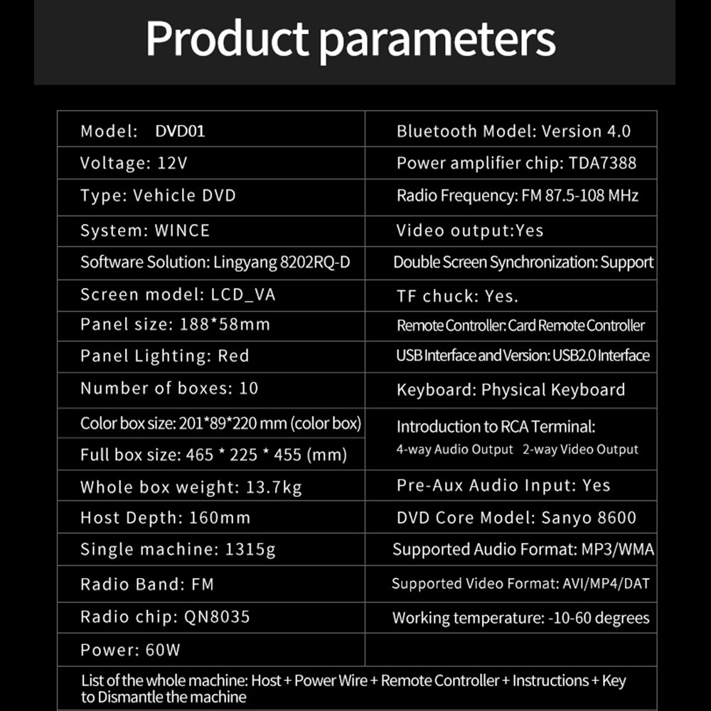 1-Din Auto Multimedia DVD/VCD/CD-Player Universa Auto Radio Bluetooth Auto MP3 Musik Player