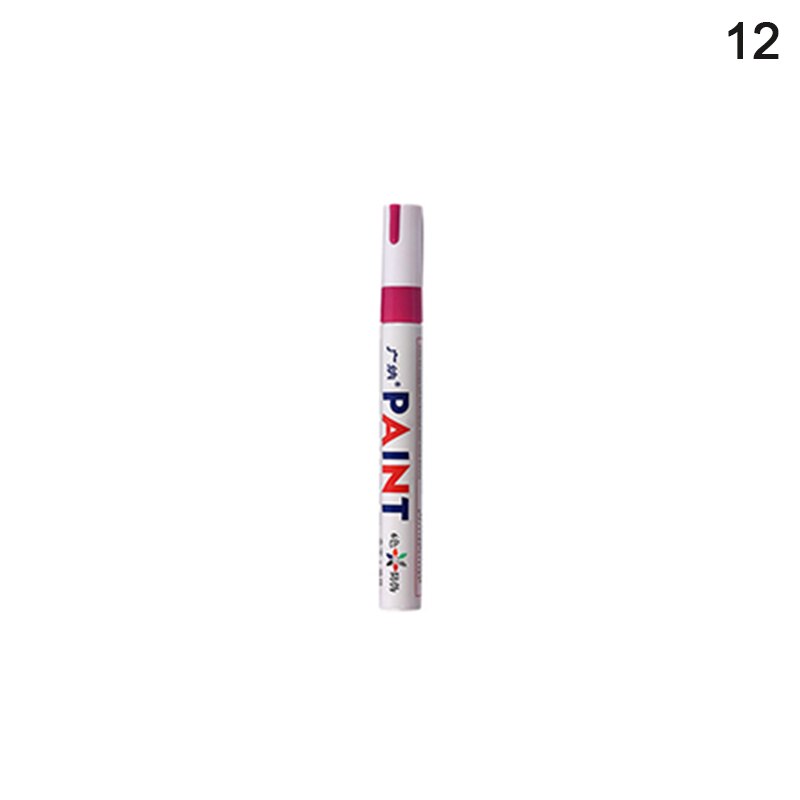 12-color Way Paint Pen Photo Album Graffiti Sign Title Pen Wedding Pen Oily White Mark Touch-up Pen