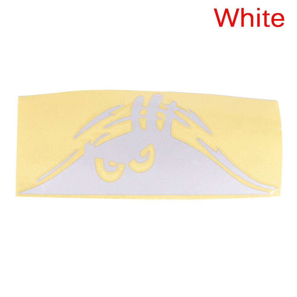 Black/White Peeking Monster Auto Car Walls Windows Sticker Graphic Vinyl Car Decal: White