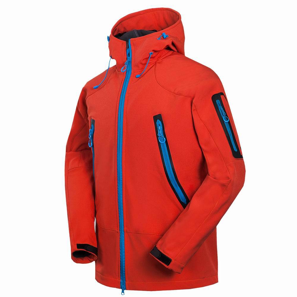Soft shell jakke herre camping & vandrejakke vindtæt vandtæt bjergbestigning tøj udendørs fleece liner termisk frakke