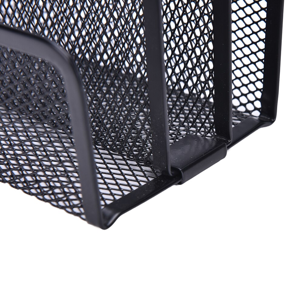 Mesh skrivbord arrangör skrivbord svart metall brev sorterare post fack fil arrangör bokstöd kontor hem företag bokhållare
