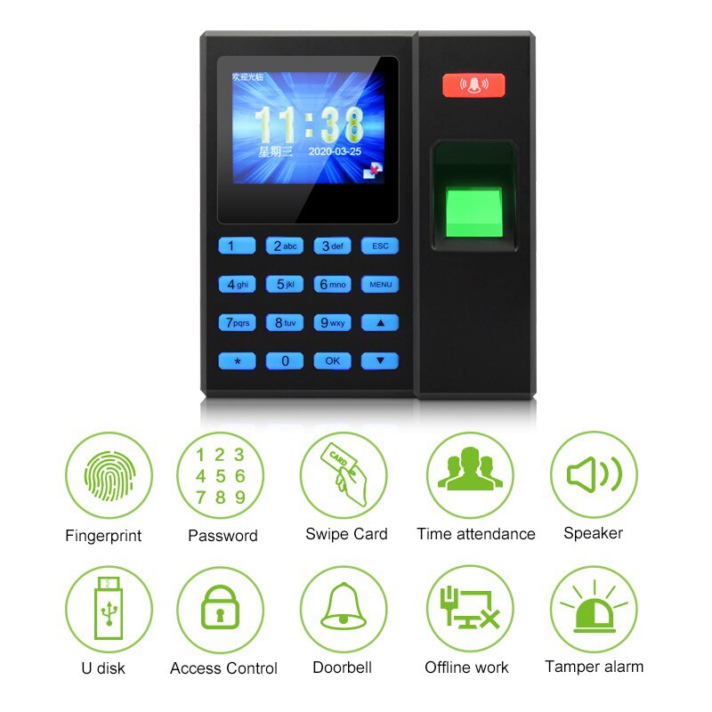 Fingerprint Entry RFID Access Control System Kit 180KG Magnetic Door Lock Keypad Office RFID Entry System 5A Power Supply