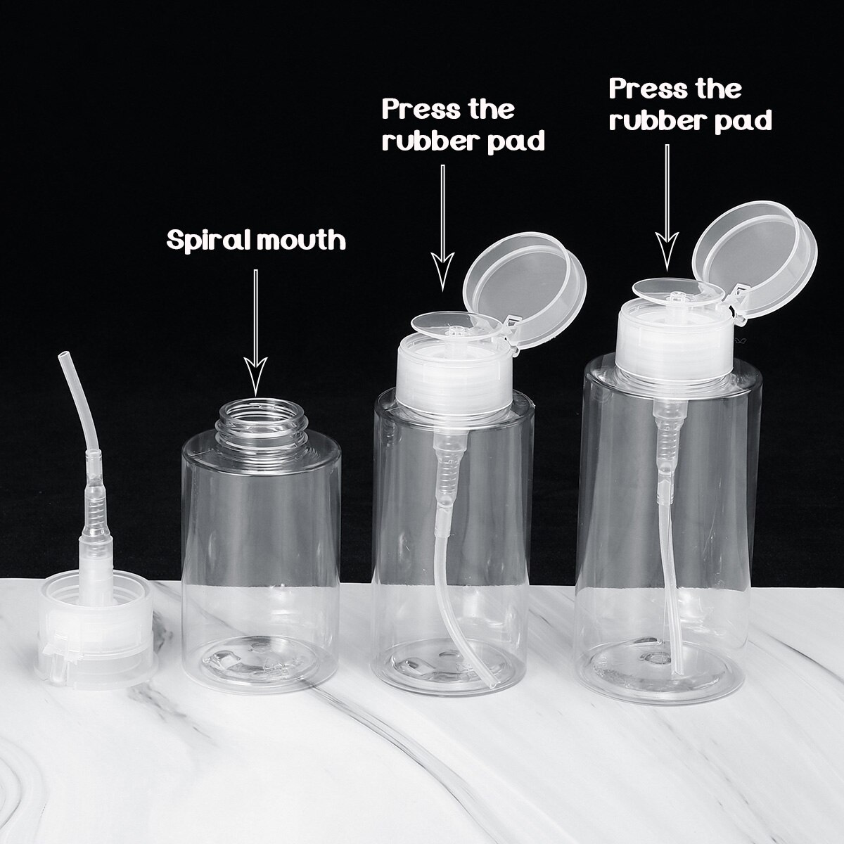 300ml 200ml 150ml druk make-up remover doorzichtig pp lege fles druk pomp reis dispenser toner emulsie water vloeistof fles
