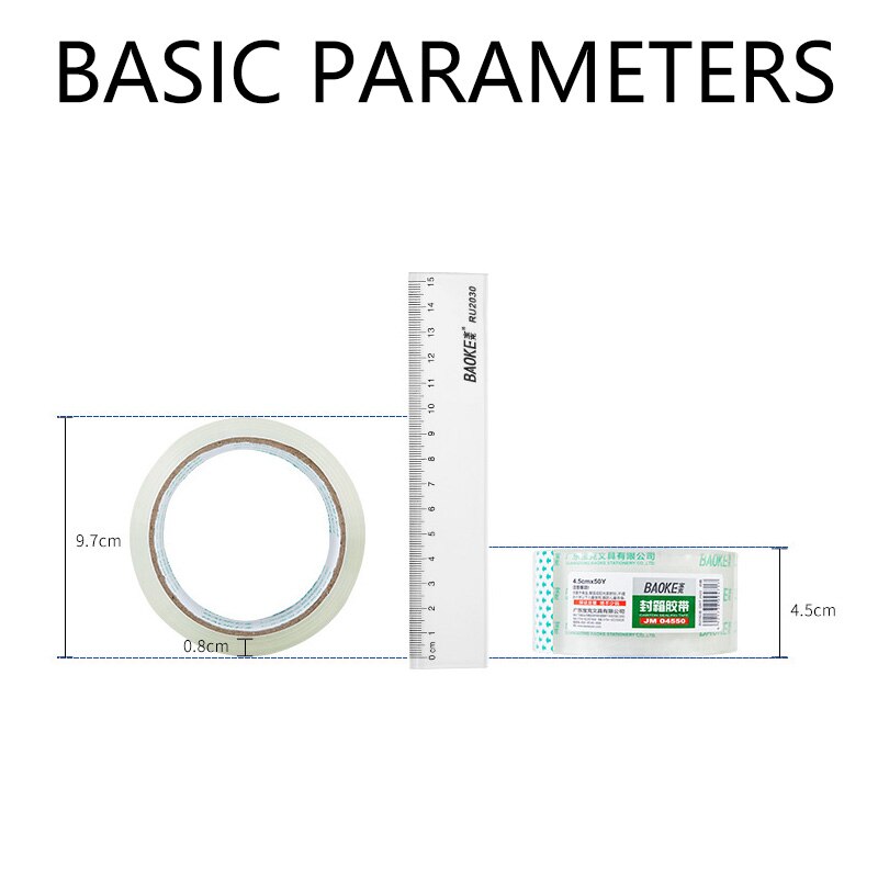 1 Stuk 4.5 Cm * 50Y Scotch Tape Kantoor Verpakking Schoolbenodigdheden Briefpapier Transparante Tape Seal Pack Tape Kleine Business levert