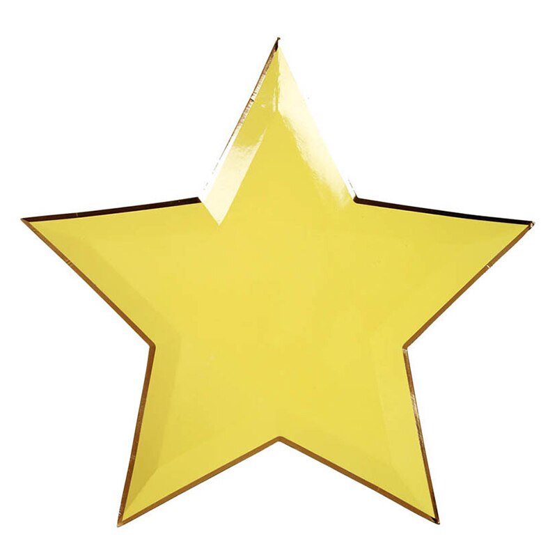 Wegwerp Servies Bruiloft Decoratie 8Pcs/1 Pack Effen Kleur Vijfpuntige Ster Papier Lade Verjaardagsfeestje Decoraties kids: 09