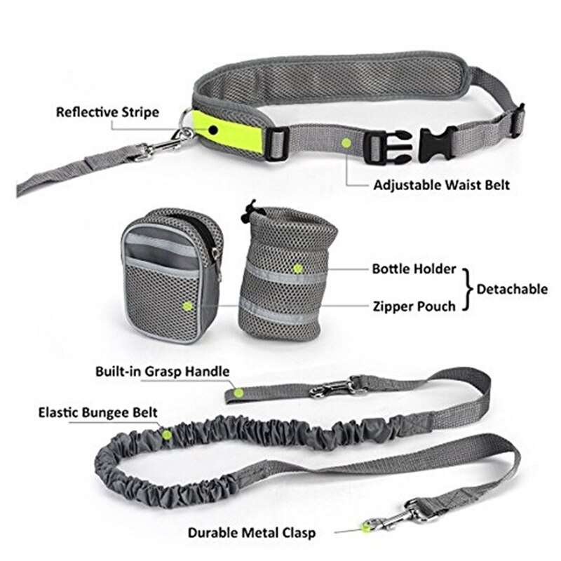 Huisdier Elastische Riem Running Hondenriem Set Handsfree Hondenriem Kraag Huisdier Accessoires Puppy Dog Harness Leash Voor Dieren KO879924