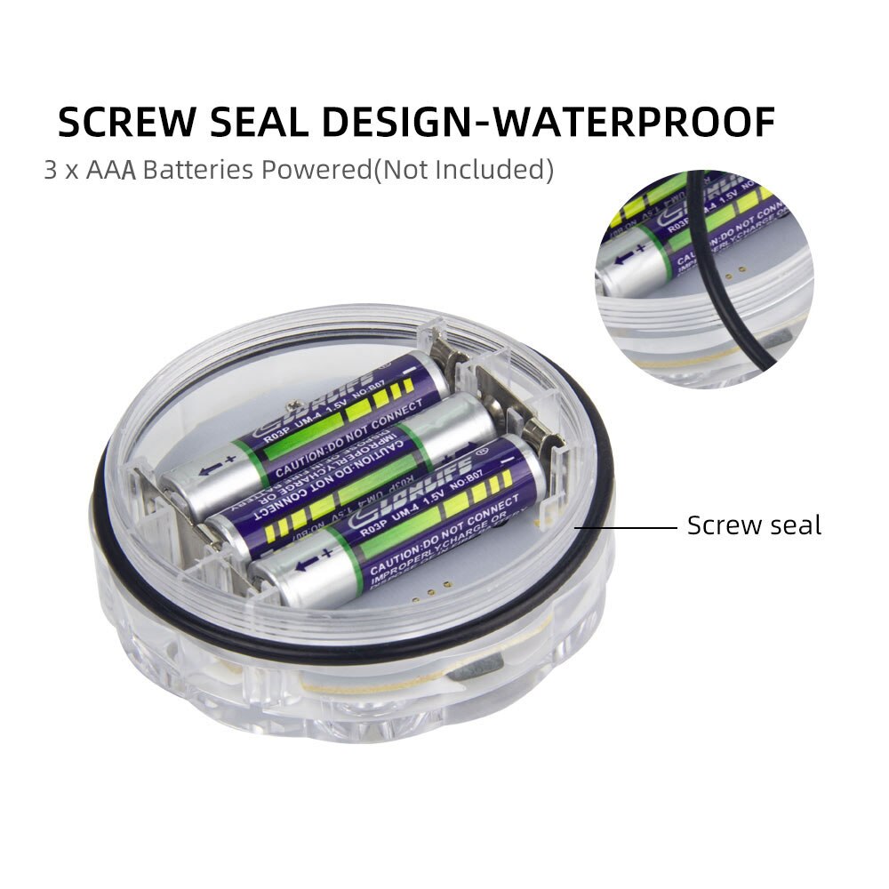 10 LED Remote Controlled RGB Submersible Light Battery Operated Underwater Night Lamp Outdoor Vase Bowl Garden Party Decoration