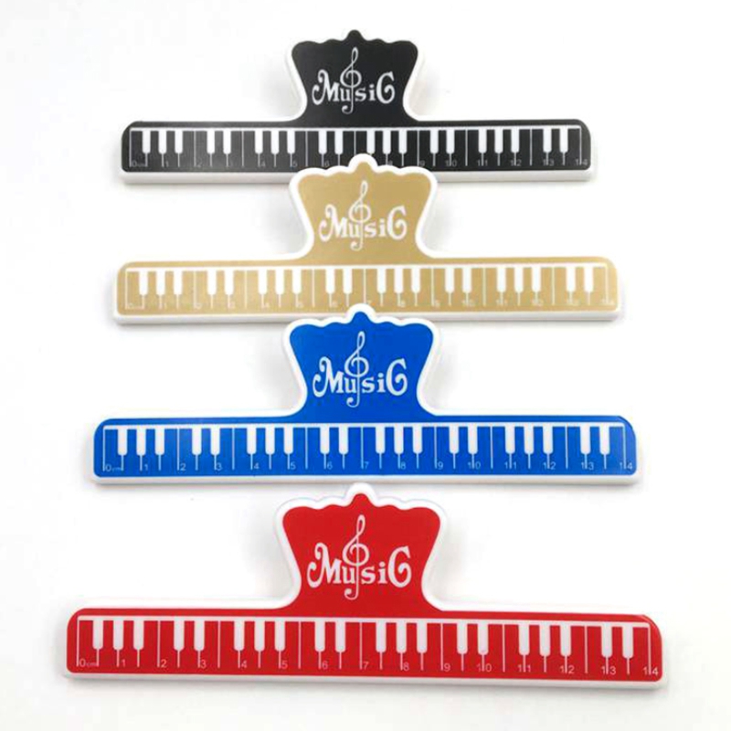 4 Pcs Music Book Note Paper Ruler Sheet Music Spring Clip Holder For Piano Guitar Violin Viola Cello Performance