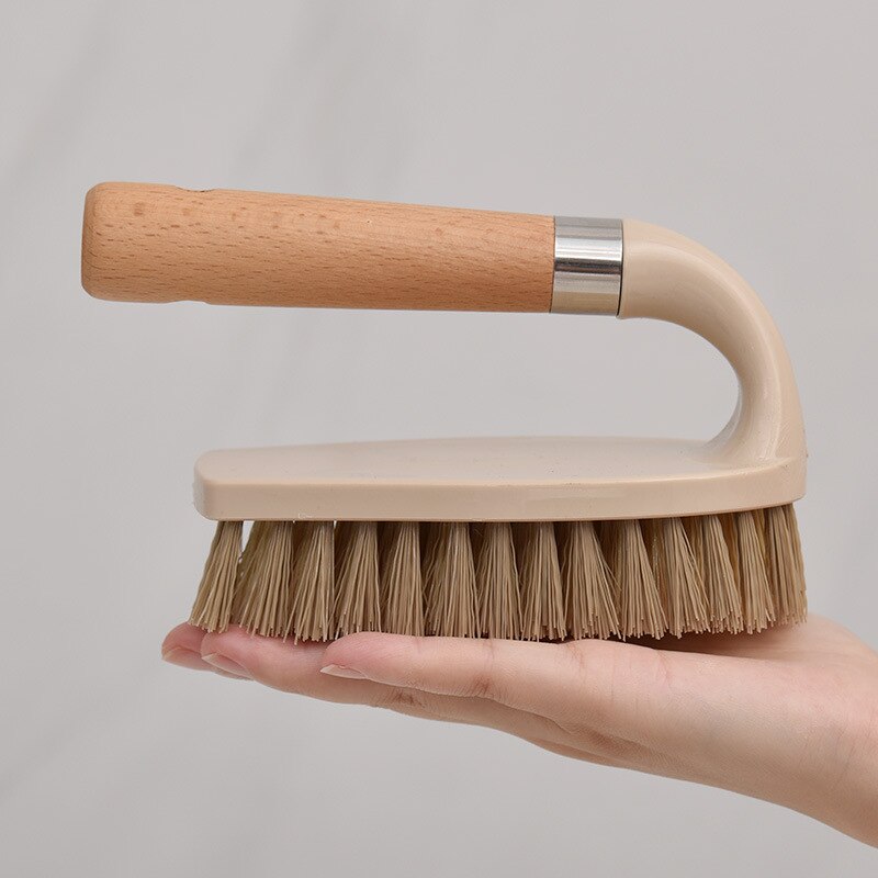 Wooden Cleaning Brush Multifunctional Log Color Shoe Washing Laundry Cleaning Brush Bathroom Floor Decontamination Brush