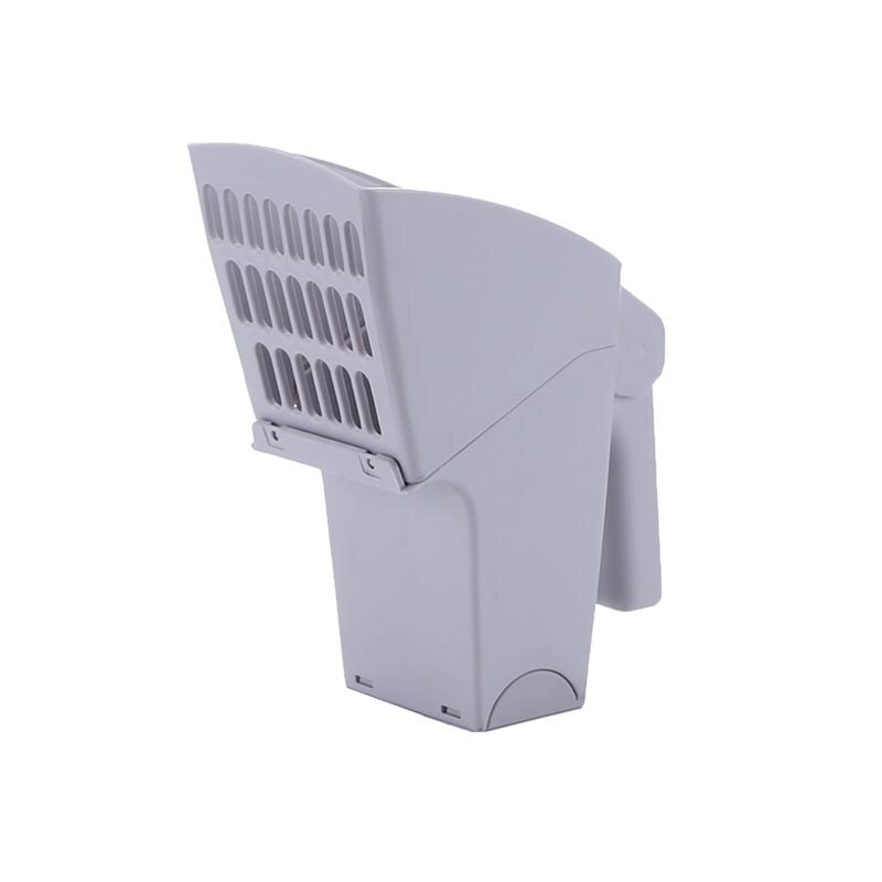 Paletta per lettiera integrata per lettiera per gattini scoop con sacchetti per rifiuti raccoglitore per animali domestici in plastica portatile forniture per la pulizia del gatto: grigio