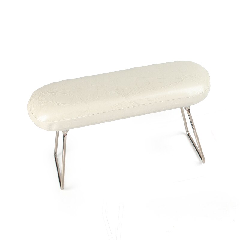 Almohadilla de mano para manicura, soporte de almohada de esponja para brazo pequeño, almohadilla lavable para salón de uñas, soporte de Metal, reposabrazos de cuero, 1 pieza: Blanco