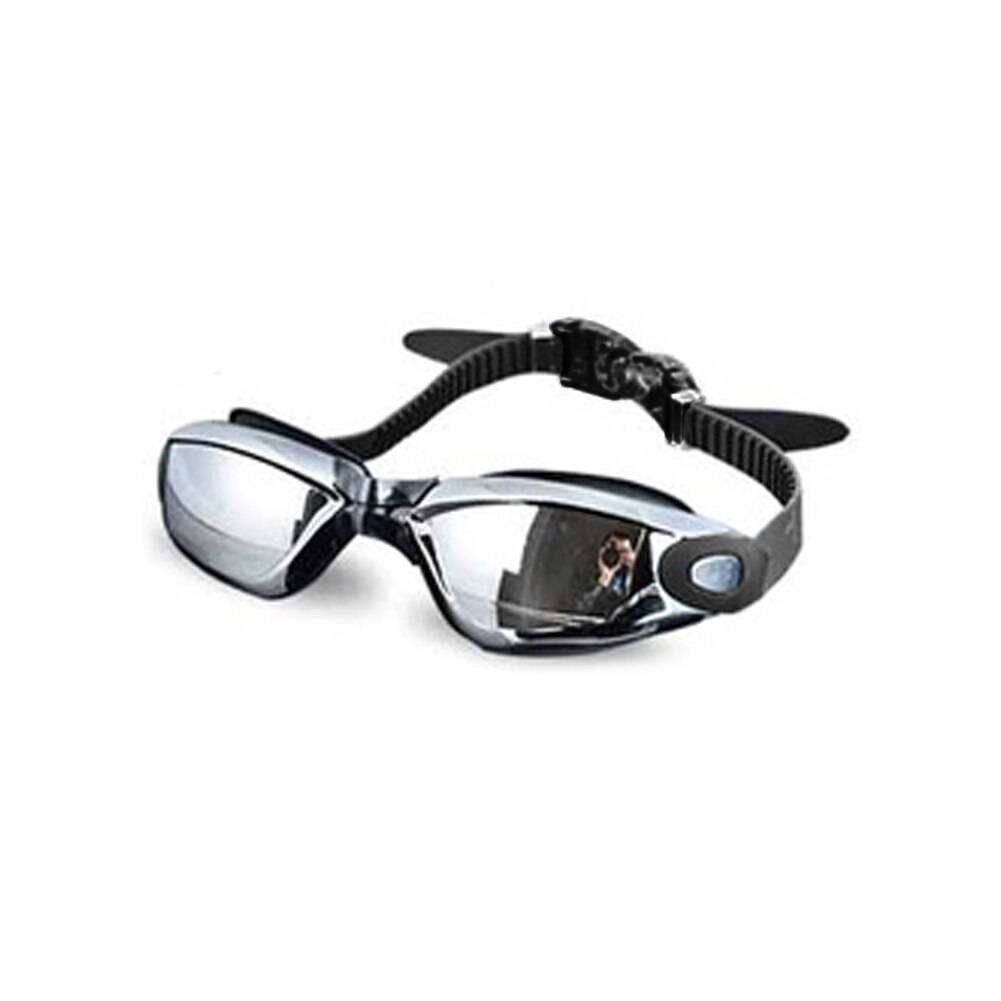 Professionelle Silikon Schwimmen Brille Anti-Nebel-Galvanik UV Schwimmen Gläser für Männer Frauen Tauchen Wasser Sport Brillen: Schwarz