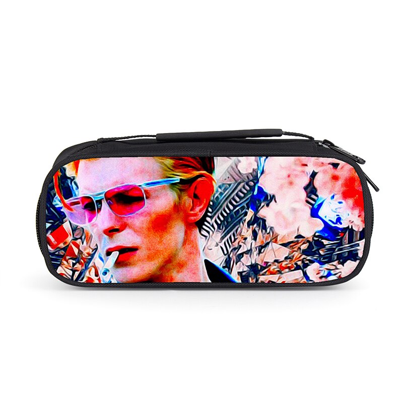 Rock Singer David Bowie Boys Girls Pencil Bag Students Multifunction Pencil Case School Supplies Sotrage Bags Kids Wallet: 004