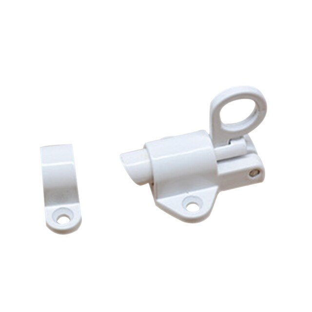 Aluminium Poort Window Security Pull Ring Voorjaar Bounce Deur Bolt Klink Lock Aluminium Klink Zwart Grijs: White
