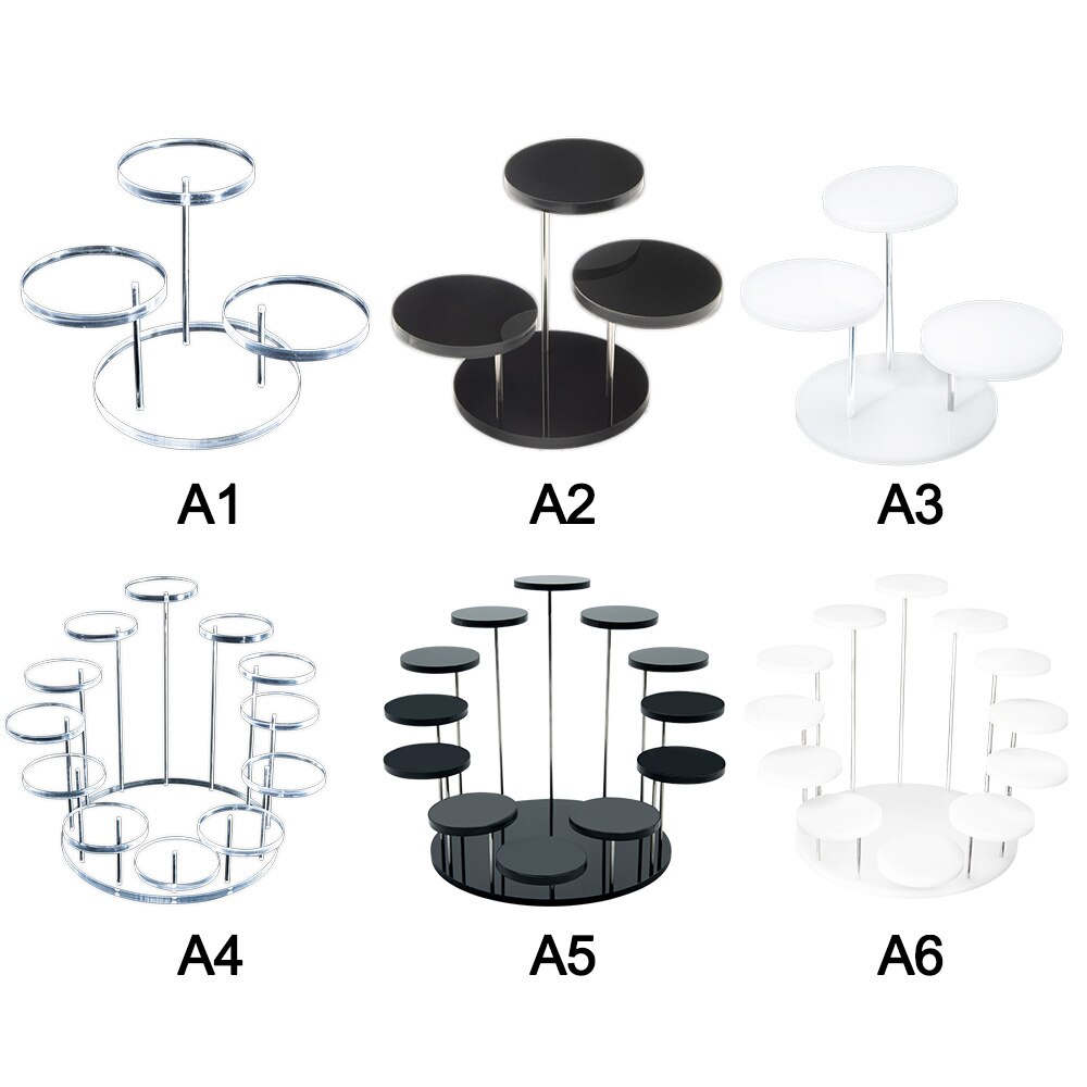 Portable Acrylic Products Display Stands Plexiglass Displaying Risers Shelves for Mini Figurines Collectibles Foods