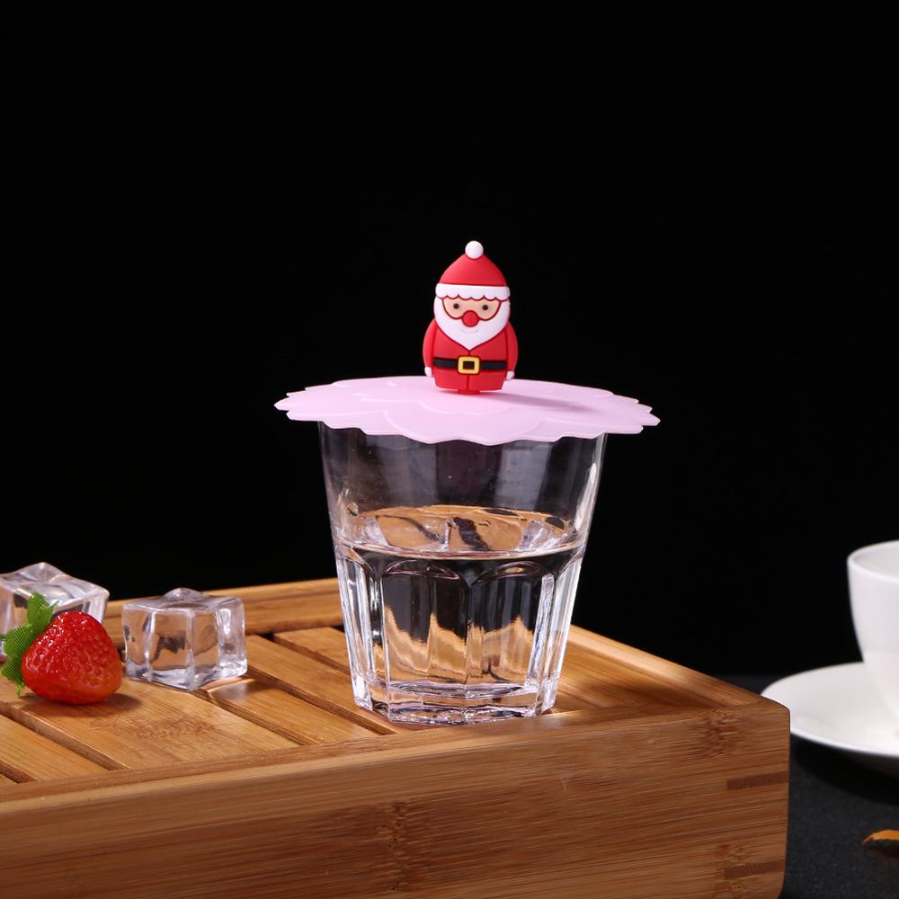 Reusable Cute Silicone Cup Cover Heat Resistant Sealed Leakproof Cups Lid Cute Anti-dust Bowl Tea Cup Lids Diameter 10cm: 16