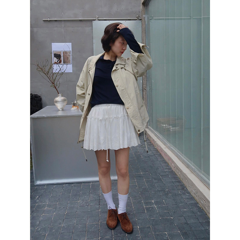 Korte nederdele kvinder plisseret nederdel a-linje slank mini streetwear splejs  y2k fest klub snørebånd ensfarvet blonder afslappet sommer