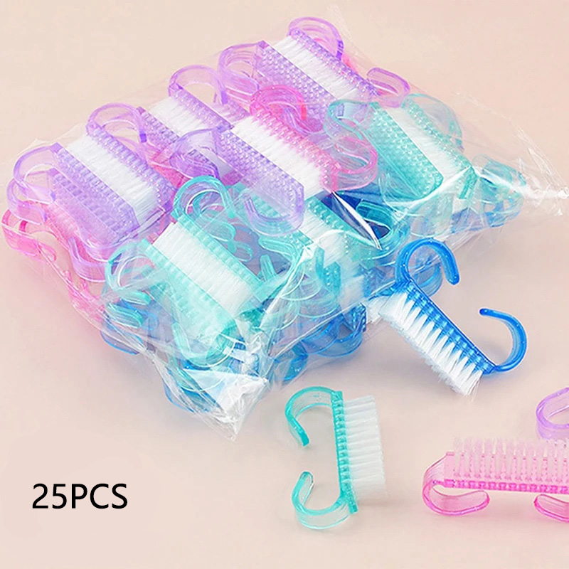 Brosses à ongles en plastique, mélange de documents, livres de récurage à la main, nettoyeur de poussière, outils de manucure doux, 10/1 pièces: GRIS FONCÉ
